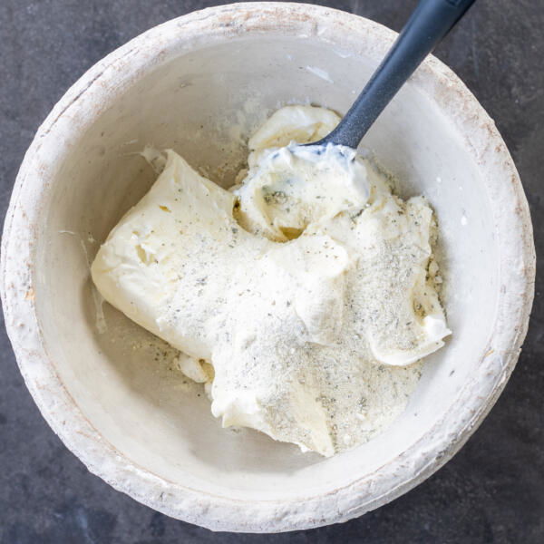 Cream cheese, sour cream and ranch seasoning.