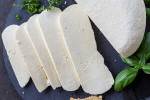 Sliced Homemade Cheese.