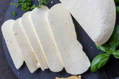 Sliced Homemade Cheese.