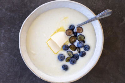 Semolina Porridge in a bolw.