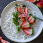 Bowl of Steel-Cut Oats and berries.