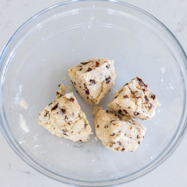 Stuffing combined and split into four.