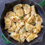 Pan with Cabbage Pierogi.