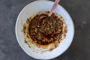 Seasoning in a bowl.