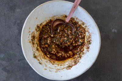 Seasoning in a bowl.
