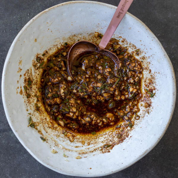 Seasoning in a bowl.
