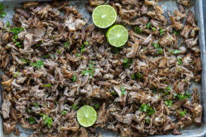 Shaved pork, herbs and lime.