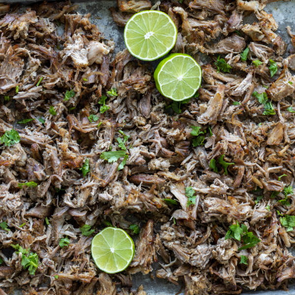Shaved pork, herbs and lime.