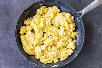 Eggs in a pan.