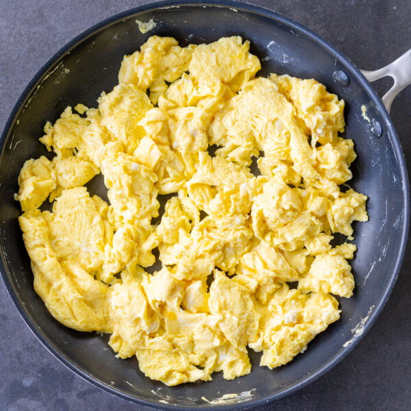 Eggs in a pan.