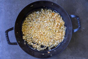 Onion with butter.