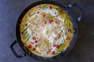 Orzo added to the rest of ingredients.