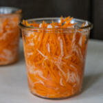 jar with Pickled Daikon Radish and Carrots