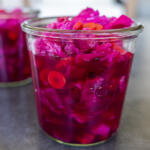 Fermented Vegetables in a jar.