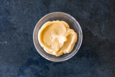Spicy sauce in a bowl.